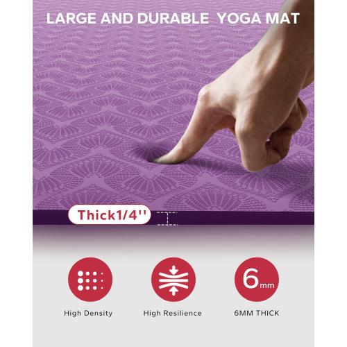 HAPBEAR Extra Large Yoga Mat - 72x48/78x54, 1/4 & 1/3 Thick, Non-Slip, Durable, Eco-Friendly, Wide Exercise Mat for Home Workouts, Yoga, Pilates, Stretching, Meditation (Barefoot Exercise)