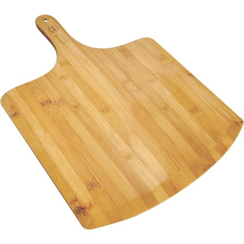 Outset Pizza Peel, Extra Large Bamboo Pizza Paddle, 18 x 14, Tan