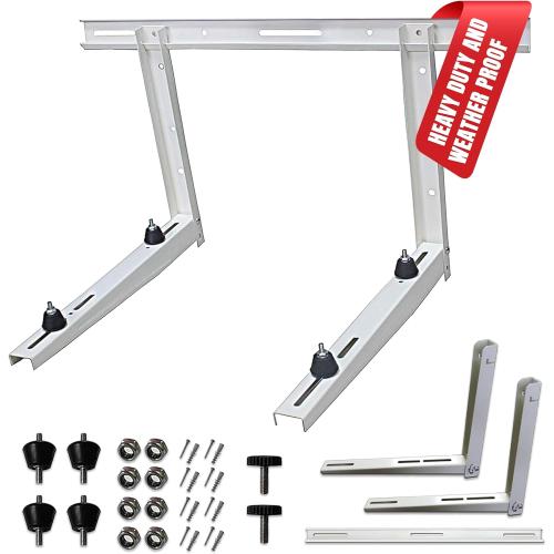 DuctlessAire Outdoor Wall Bracket - Mini Split Wall Mounting Bracket - Air Conditioner Support Brackets - Mounted Brackets for Ductless Mini Split, Heater, Window AC Unit & More (9000-36000 BTU)