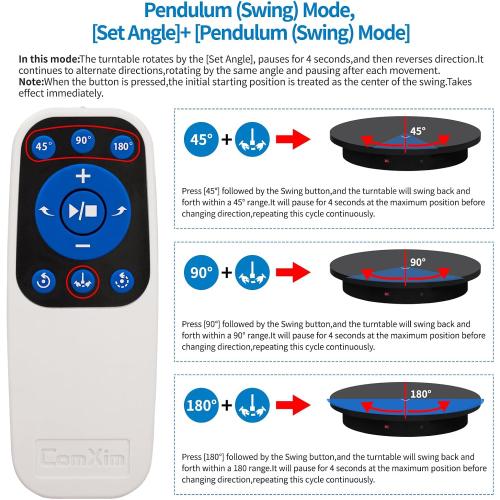 23.6In Remote Large Motorized electric turntable Rotating platform Photography Turntable Motorized lazy susan Base giratoria para for Photography,3D Scanner,Heavy duty display(Load Range:220~500lbs)