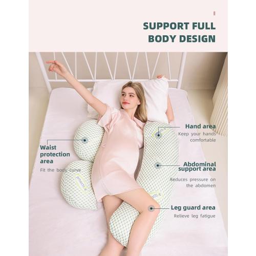 Oternal Pregnancy Pillow for Pregnant Women, Soft Pregnancy Body Pillow, Support for Back, Belly, HIPS, Legs, Maternity Pillow with Detachable and Adjustable Pillow Cover