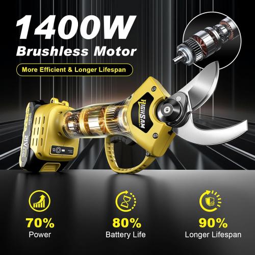 4-in-1 Cordless Pole saw Pruning Set,Electric Pruning Shears & 8 Inch pole saws for tree trimming with 13.8ft Max Extension Pole,Brushless Motor,Two 4.0Ah Batteries, Electric Pole Saw Tree Trimming