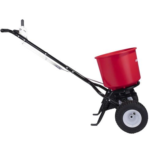 EarthWay 2600A-PLUS Fertilizer Spreader, 40lb Hopper Capacity, Red, Durable, All Terrain Pneumatic Tires, Rust-Proof Polypropylene, Epoxy Coated Steel Frame