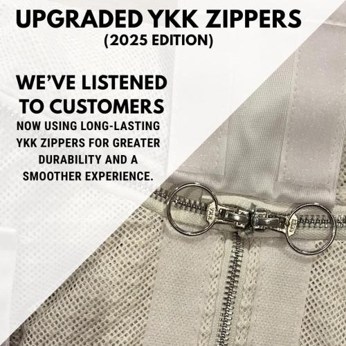 Beekeeping Jacket with Veil – 3-Layer Ultra Ventilated Bee Jacket with Long-Lasting YKK Zippers & Safety Fencing Hood – Full Protection Beekeeping Suit with Carrying Bag (Brown) XX-Large (BP-301)