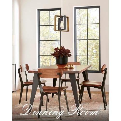 Black Pendant Lighting Modern Pendant Light, Adjustable Pendant Light Fixture,Pendant Lights Kitchen IslandLight (2 Packs Wood Metal Pendant Light)