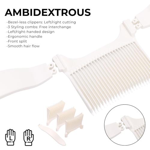 3PCS Hair Combs, Fade Comb and Styling Combs for Hair Cutting, Hair Combs for Home Hair Styling and Grooming (White)