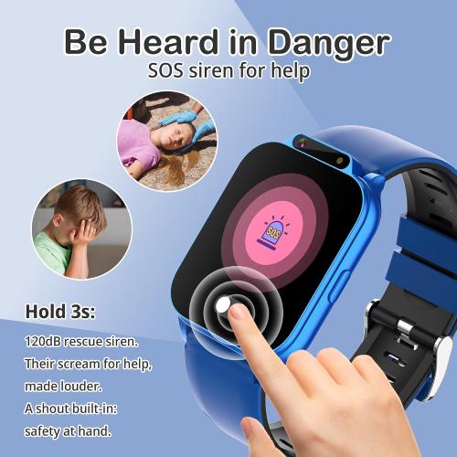 Kids Smart Watch with Fitness Tracker, Waterproof, Heart Rate/Sleep Monitor, Sport Mode, Camera, Video, Recorder, Music, DIY Wallpaper, Game, SOS Button, NO APP/Phone, Gifts for Boy Girl 4-13 Year Old