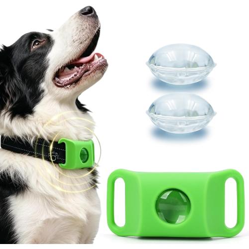 Pendant for Dogs, Adjustable Collar Tag for Small Medium Large Breeds, Water-Resistant Wellness Pendant with 2 Refills (Green)