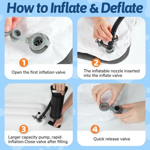 omzer Inflatable Toddler Airplane Bed: Upgrade Airplane Seat Extender for Kids with Cup Holder & Seat Belt - Portable Baby Travel Bed with Travel Bag & Quick Inflation Hand Pump