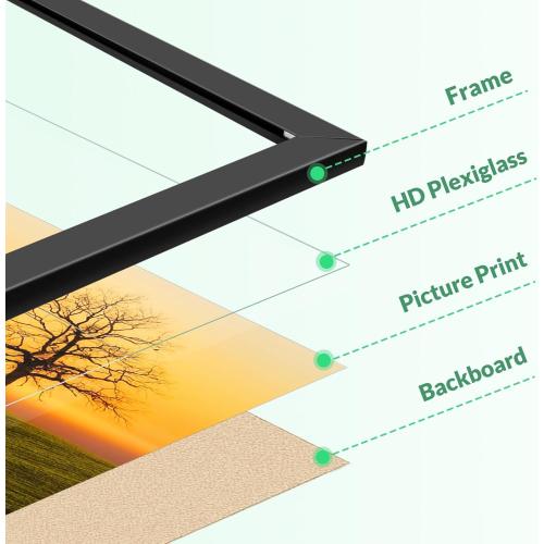 28x40 Picture Frame for Wall Display, 28x40 Black Picture Frame with Shatter Resistant Plexiglass, Stable and Sturdy 28 x 40 Poster Frame for Wall Display, Handpicked Gift Collection, 1 Pack