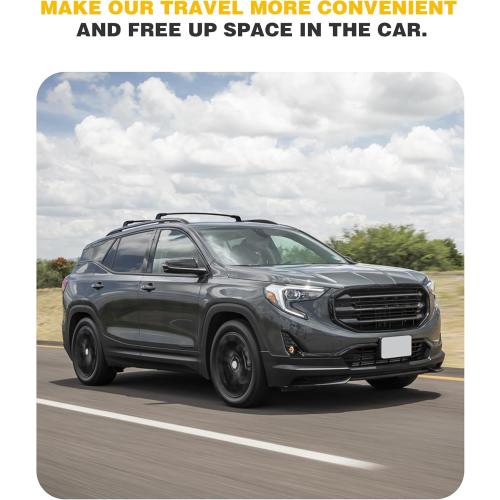 220lbs Cross Bar Roof Rack Fit for GMC Terrain 2018-2024 Cargo Carrier Crossbar Rooftop Accessories (with Side Roof Rails)