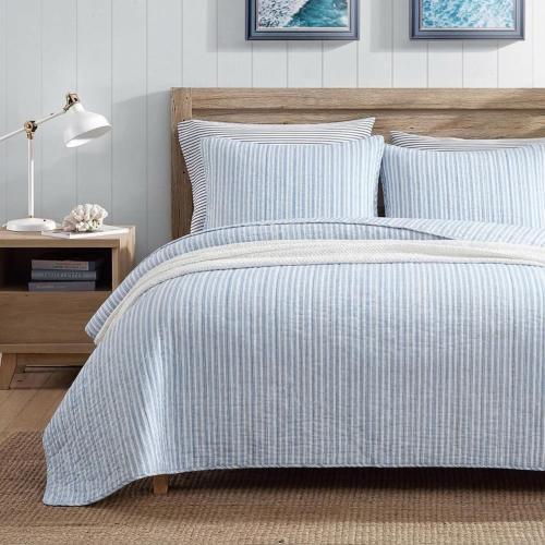 Nautica - Twin Reversible 100% Cotton Quilt Set with Coordinating Sham