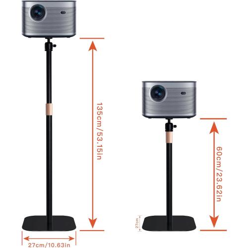 Projector Stand, 360°Swivel, Adjustable Height 23''-53'', Projector Mount Bracket, Against Wall Hidden Stand,Compatible with Home Office Video Vlog DVR Camera
