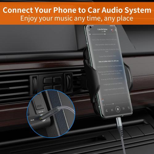 JXMOX USB C to 3.5mm Audio Aux Jack Cable (4ft), Type C to 3.5mm Headphone Car Stereo Cord Compatible with iPhone 17 16 15 Pro Max Air, Samsung Galaxy S25 S24 S23 S22 S21 Note 20, Pixel 9 8, iPad Pro