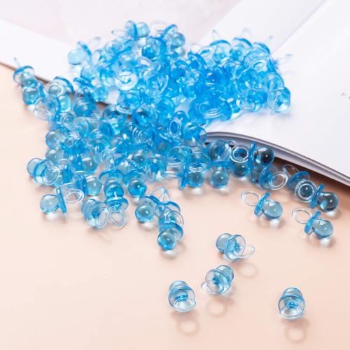 150 Mini Acrylic Pacifiers for Baby Shower Game, 0.86 Inch Bulk Chupones para Gender Reveal Party Favors Table Decoration (Blue)