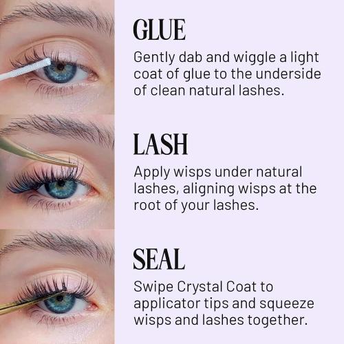 Lilac St - Lock-It-Bond (Black) - Beginner Lash Cluster Glue - Brush Tip Applicator - Strong Hold & Easy Removal - Waterproof - Sensitive Eyes Safe - Cruelty Free, Vegan, Women Founded - 0.16 fl oz