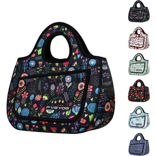 Lunch Bag for Women Soft Neoprene Lunch Bag Lightweight, Thermal Insulated and Reusable Lunch Bag for Women Men