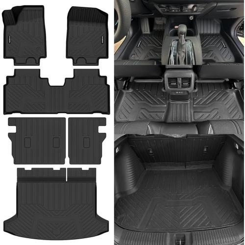 Naibeve Floor Mats for 2024 2025 2026 Honda Prologue/Chevrolet Blazer EV - All Weather for Honda Prologue Floor Mats Trunk mat Backrest Mats Interior Accessories