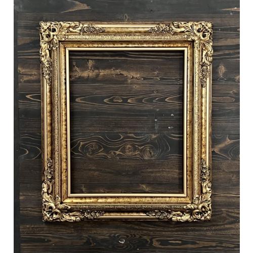 20X30 Traditional compo XL ornate frame, Marble Gold finish, handmade, custom made, handpainted. (20 X 30 FRAME ONLY)
