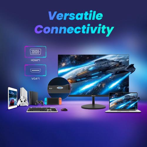 ArcticPro 22 inch 144Hz 100Hz Monitor, Full HD (1920 x 1080p) Computer Monitor, 105% sRGB, 3000:1 Contrast, 3-Sided Frameless, Ultra Slim, VESA, LowBlue Mode, Tilt Adjust, HDMI *1, VGA*1