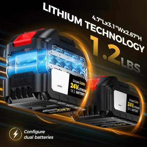 Krmspe Snow Shovel Electric, 21000RPM Cordless & Battery Powered, 13 Snow Blower with 2 Batteries, Lightweight for Easy Snow Removal on Steps, Patio