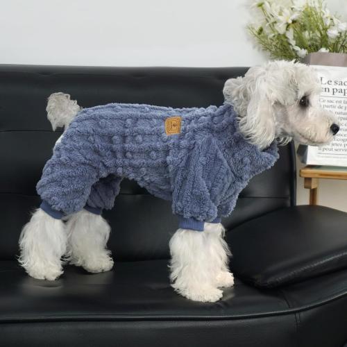 XPUDAC Dog Sweater, Dog Winter Clothes for Small Medium Dogs Girl Boy Ultra Soft and Warm Fleece Pet Pajamas for Winter Christmas(Blue-X-Small)
