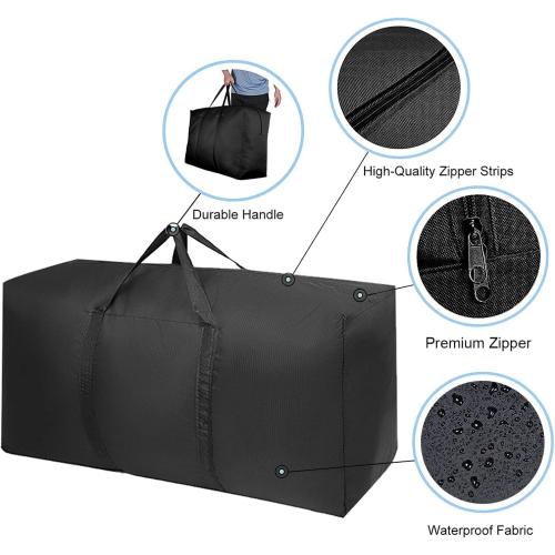 Extra Large Moving Bags with Strong Zippers & Carrying Handles, Storage Bags Storage Totes for Clothes, Moving Supplies, Space Saving, Oversized Storage Bag Organizer for Moving, Traveling (4 Pack)