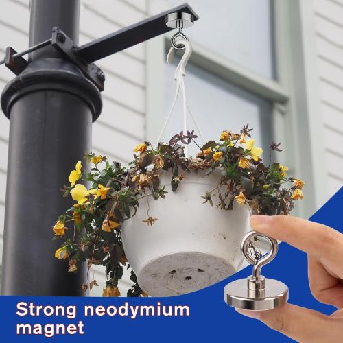 Fishing Magnets 200 Lbs Pulling Force, Strong Rare Earth Magnet Fishing Magnet Only, Magnetic Fishing, Heavy Duty Security Large Tags Neodymium Magnets for River Fishing, Lifting (1.75)