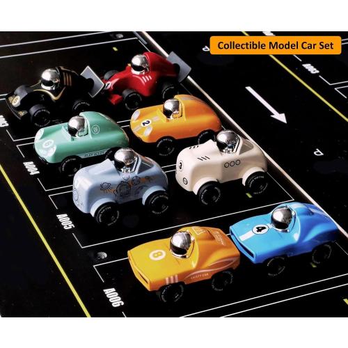 8-Pack Alloy Press to Go Toy Cars, Die-cast Collectible Model Race Cars, Birthday Christmas Holiday Party Gift for Kids 3 , Adults, and Collectors, Multi-Color (Cars #1 to #8)