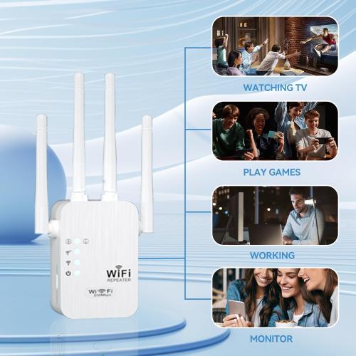 WiFi Extender,WiFi Extender Signal Booster for for Home & Outdoor,Device Servers Covers Up to 6000 Sq. ft and 35 Devices,Internet Booster