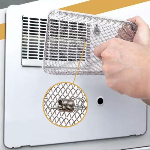 Eazy2hD RV Furnace Vent Cover Screen, Stainless steel mesh with Rubber