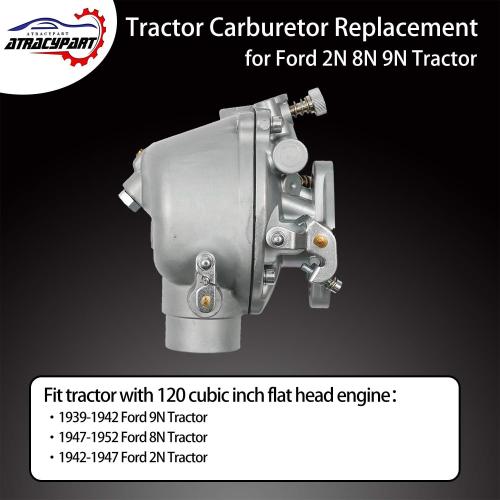 Ford 8N Marvel Schebler Carburetor | Heavy-Duty Carb Fit for Ford Tractor 2N 9N (1939-1952) | Replace# 8N9510C, 9N9510A, B3NN9510A, TSX33, TSX241A, TSX241B, TSX241C