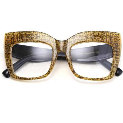 FEISEDY Women's Square Oversized Blue Light Filtering Reading Glasses B2627