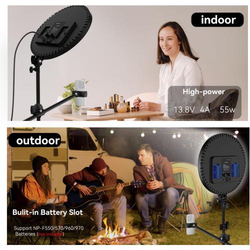 Large Barber Light with72 inch Stand, 55W 6500K Full-Screen Selfie Light Ring, 360 Phone Holder,Remote Controller,Box,Black,There are for You to Choose from.(Black, 13)