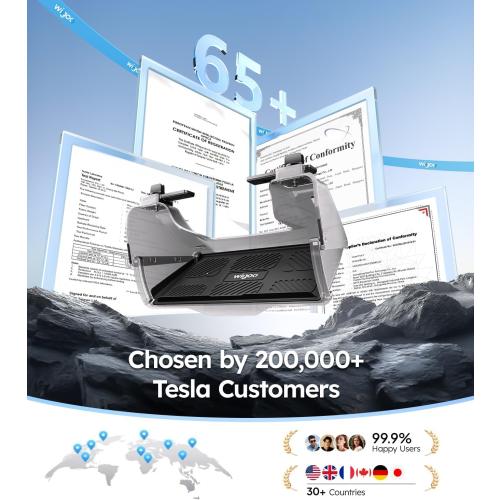Wigoo Under Screen Organizer for Model Y 2019~2026, Including Model Y Juniper 2025~2026 (Standard, Premium & Performance), Concealed Center Console Organizer Tray, Quick & Stable Installation