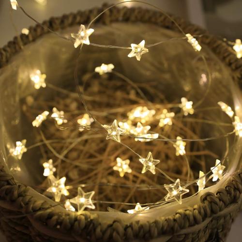 Twinkle Star String Lights 40 LED Spring Garden Decorative Indoor Outdoor Fairy Light USB & Battery Operated Lights 13ft Waterproof Lights with Remote Control for Festival Party Bedroom Decoration