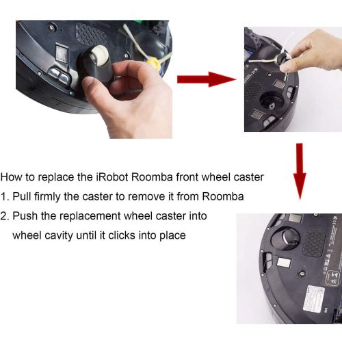 Replacement Front Wheel Caster Assembly for iRobot Roomba, 980 880 870 790 780 770 690 650 671 Vacuum, Roomba 500 600 700 800 900 Series Robot Vacuum Cleaner Accessories(2 Pack)