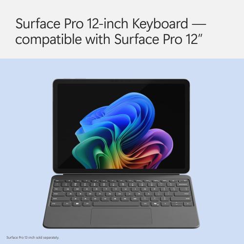 Microsoft Surface Pro Keyboard for Surface Device, Keyboard Only, Alcantara Material, Slate