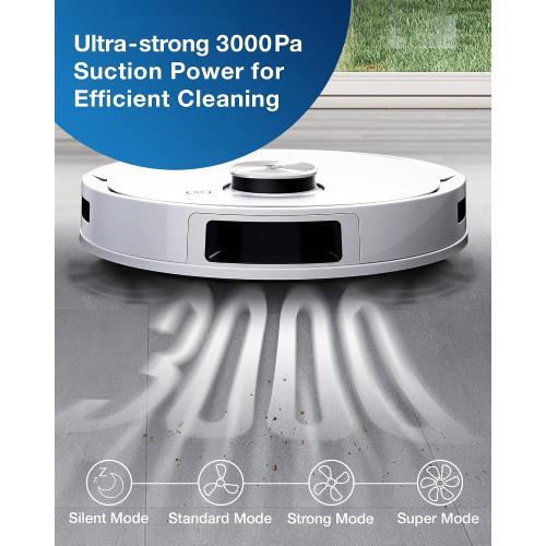 ECOVACS DEEBOT T9  Robot Vacuum and Mop Combo with Auto-Empty Station, Precision Laser Mapping, 3D Maps, Oscillating Mopping, 3000Pa Suction, Hands-Free Cleaning for Up to 60 days, Air Freshener,White‼️needs cleaning‼️