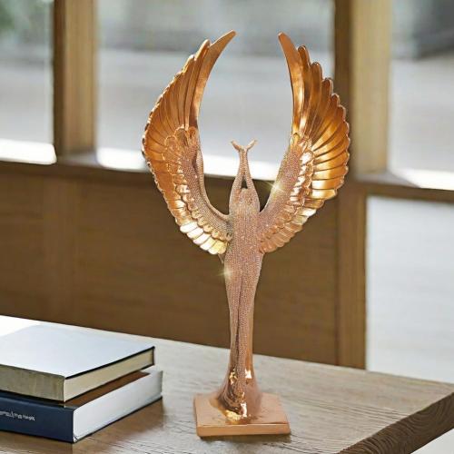 Dancing Angel Statue Home Decor - 18.7 Inch Angel Figurine Exquisite Craftsmanship - Elegant Pose Intricate Wing Design –Female Friends Ideal Gift Choice
