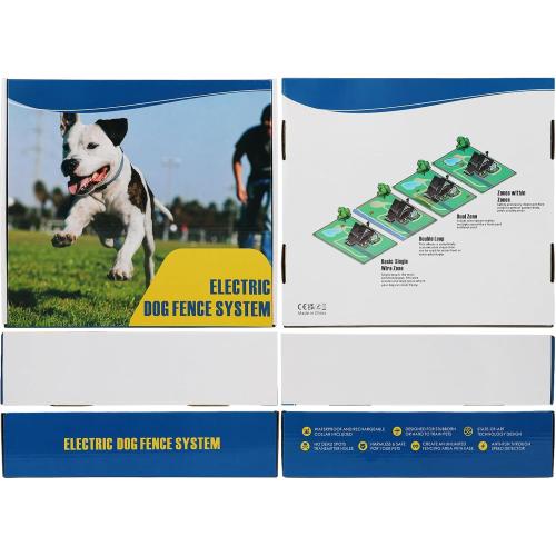 MASBRILL Electric Fence for Dogs, 2024 Upgraded Underground Above Ground Electric Dog Fence Pet Containment System with Waterproof Rechargeable Training Collar, Tone/Shock Correction