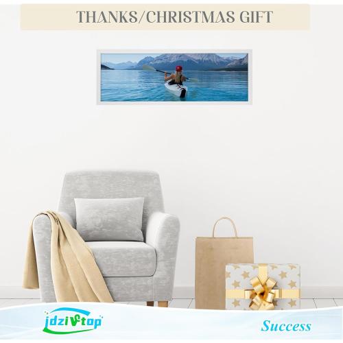 13x39 Frame Rustic White, Distressed 39x13 Picture Frame, Art Pic Hanging Poster Frame, 13 by 39 Gallery Family Concert Portrait Wall Photo Frame Anniversary/Birthday/Wedding/Thank you/Christmas Gift