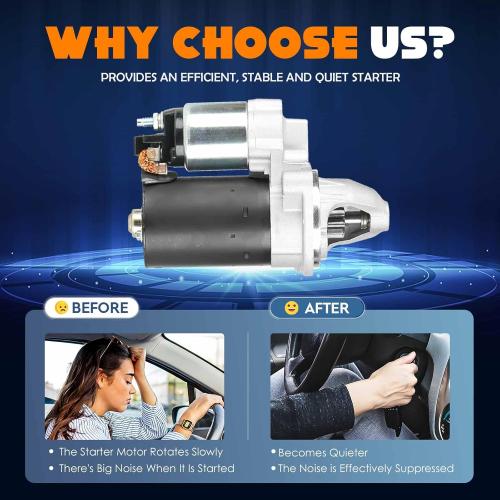 Starter 410-24145 Replacement Fit for 128i 135i X6 528i 535i 2008-2010 323i 2007-2009