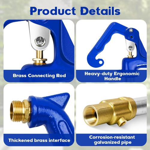 3.25FT Frost Proof Yard Hydrant-Heavy Duty Outdoor Frost Free Water Hydrant | 3/4 Pipe Connection, Total Length 3.25ft,12’’Bury Depth, Freezeless Proof Hydrant for Yard, Garden, Pasture Irrigation