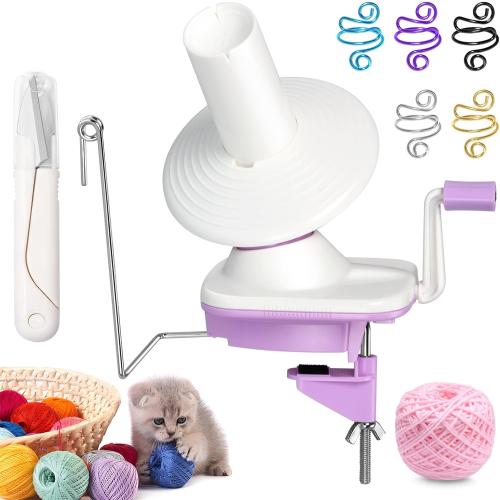 Yarn Ball Winder, Yarn Winder for Crocheting, Yarn Spinner, Tension Ring and Clippers, Wool Winder Knitting, Winding Up Large Yarn Cake Winder, The Helper for Knitting Enthusiast