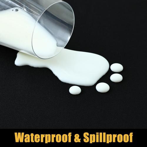 Smiry 2 Pack Rectangle Picnic Table Cloth, Waterproof Elastic Fitted Tablecloths, Washable Polyester Rectangular Patio Table Cover for Camping, Indoor and Outdoor (Black, 30x72)