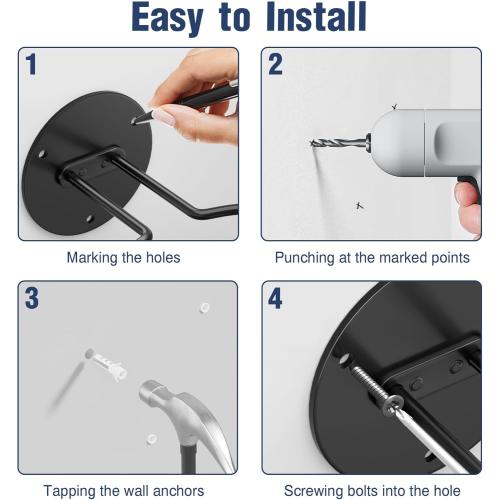 Basketball Wall Mount, Wall Basketball Holder, Boys Room Decor, Black