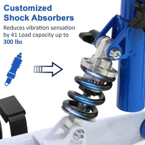 Economy Knee Scooter Steerable Knee Walker for Foot Injuries Compact Crutches with Dual Rear on-Wheel Brake and Shock Absorption Under The Knee pad