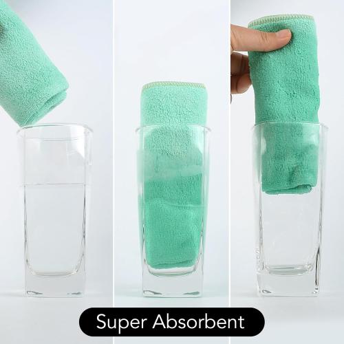 SINLAND Microfiber Facial Cloths Fast Drying Washcloth 12inch x 12inch Absorbent Face Wash Cloth Soft Makeup Remover Cloths