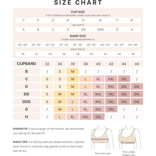 Size XL ...SHAPELLX Post Surgery Bras Front Closure Compression Bra Wirefree Mastectomy Bra with Adjustable Straps